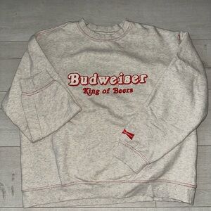 PacSun Women’s Grey Budweiser Crewneck Sweater